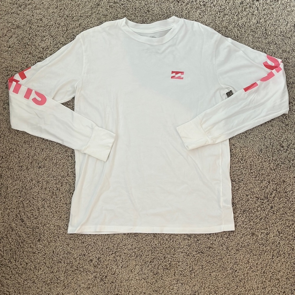 Billabong white surf long sleeve tee